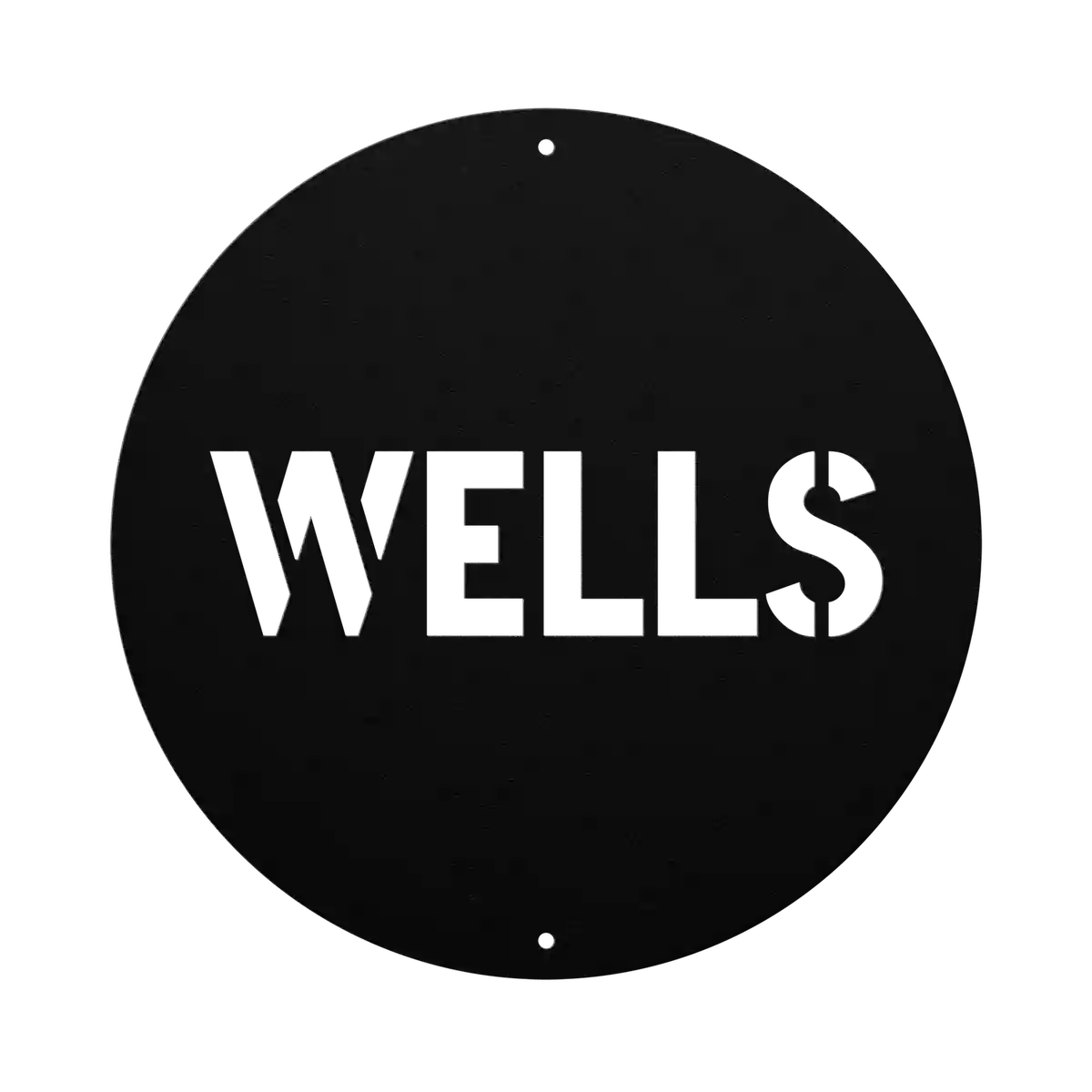 Wells Family Name Sign