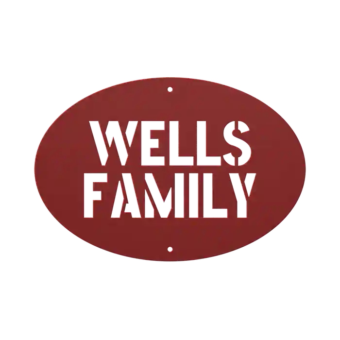 Wells Family Name Sign