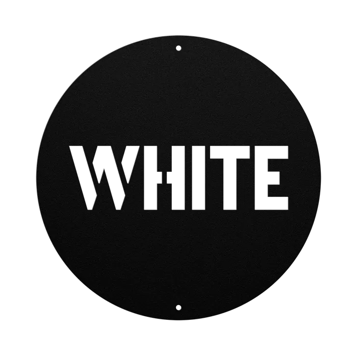 White Family Name Sign