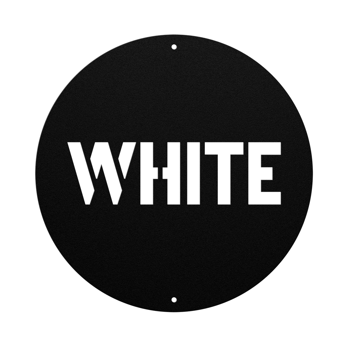 White Family Name Sign