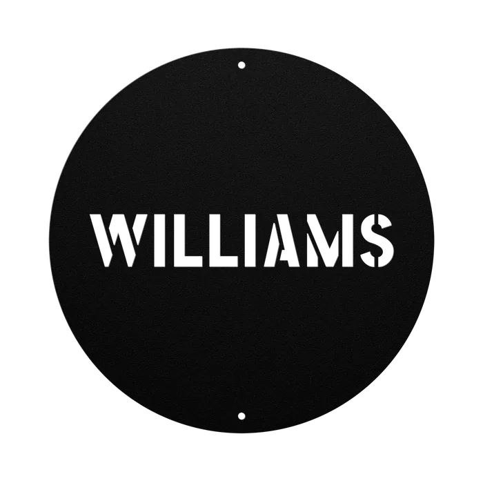 Williams Family Name Sign