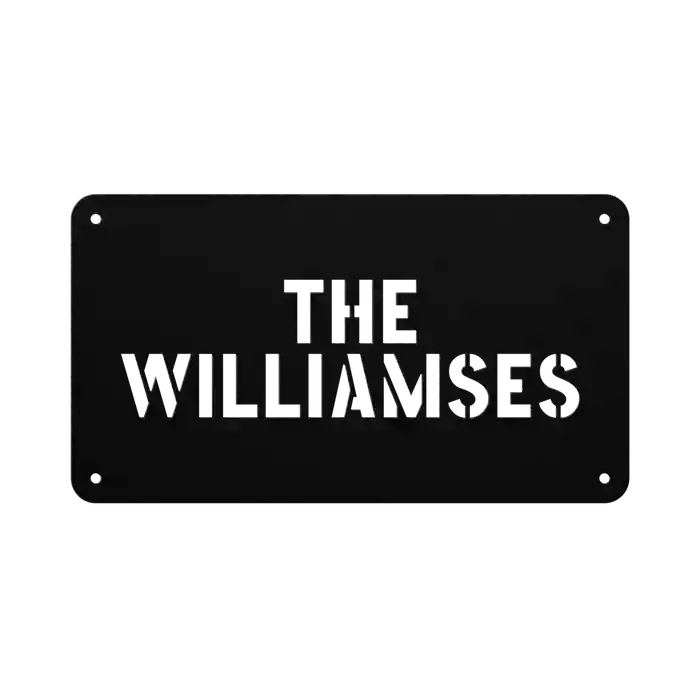 Williams Family Name Sign