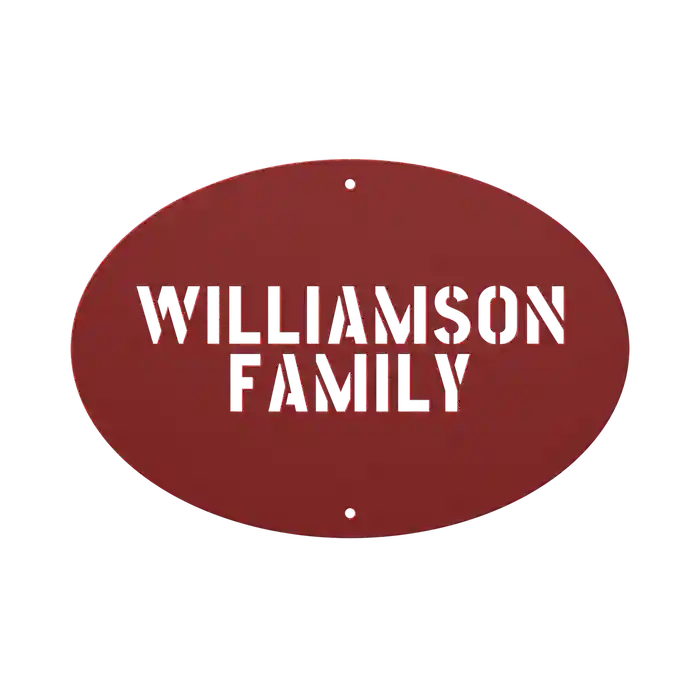 Williamson Family Name Sign