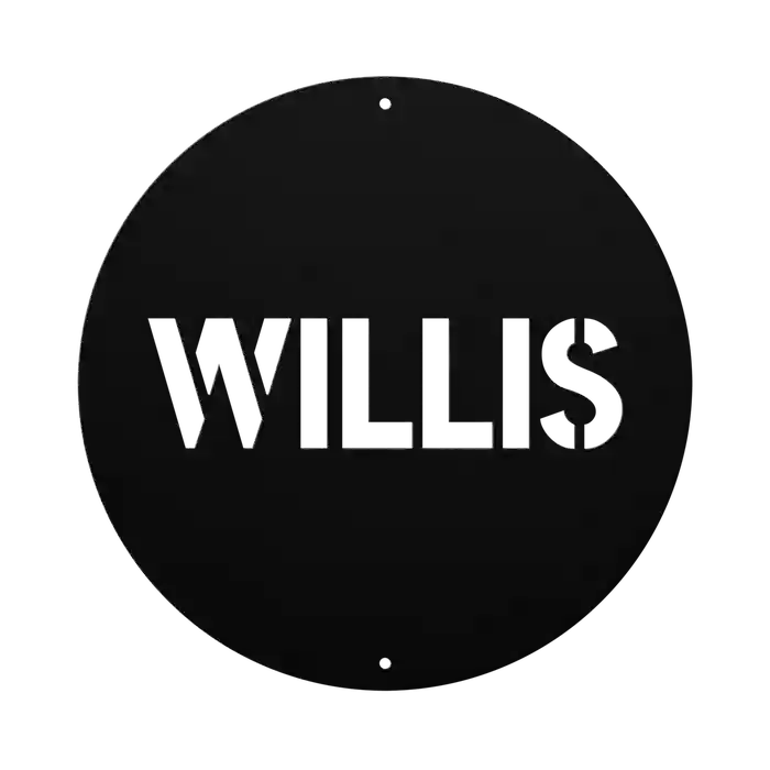 Willis Family Name Sign