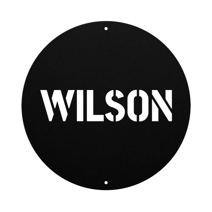 Wilson Family Name Sign