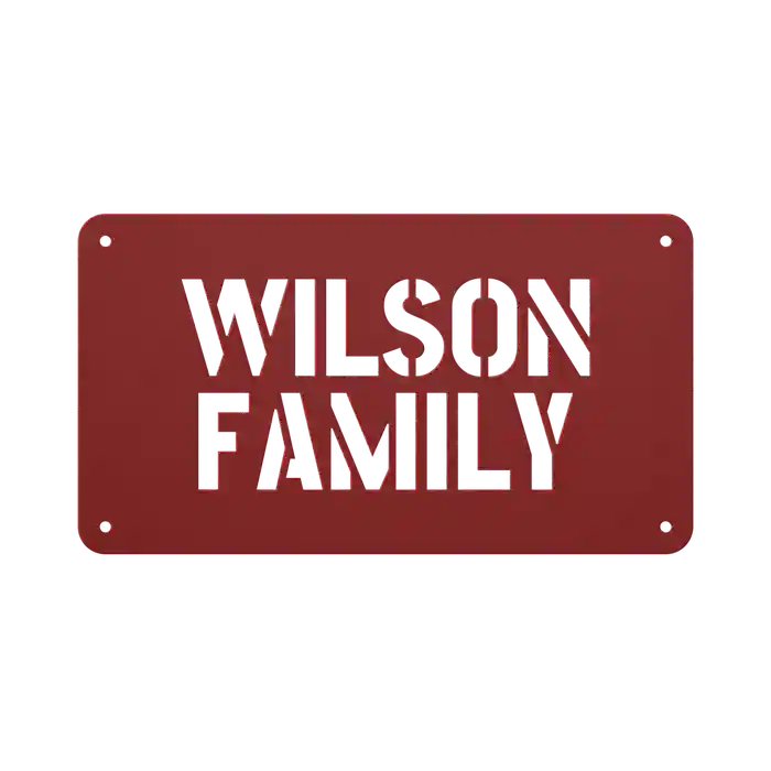 Wilson Family Name Sign