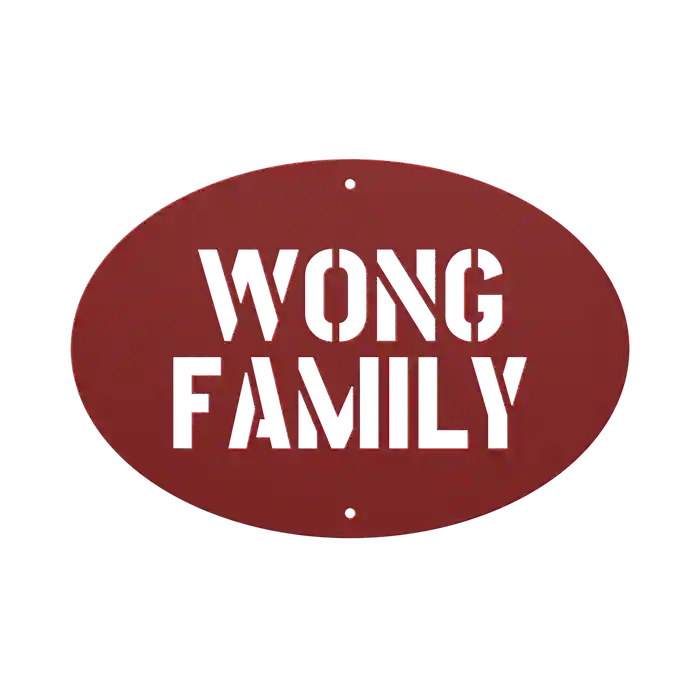 Wong Family Name Sign