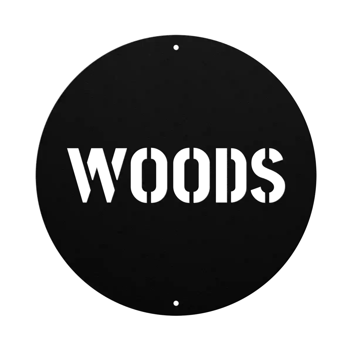Woods Family Name Sign