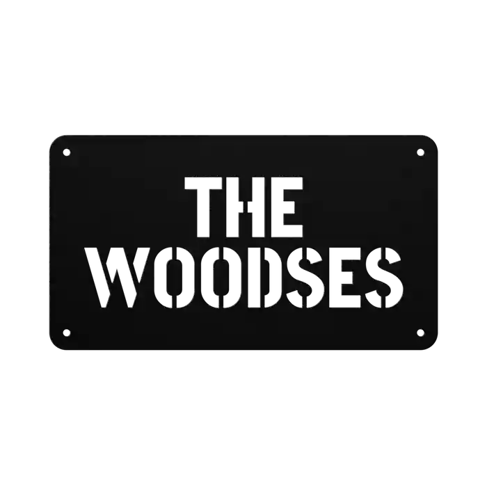 Woods Family Name Sign