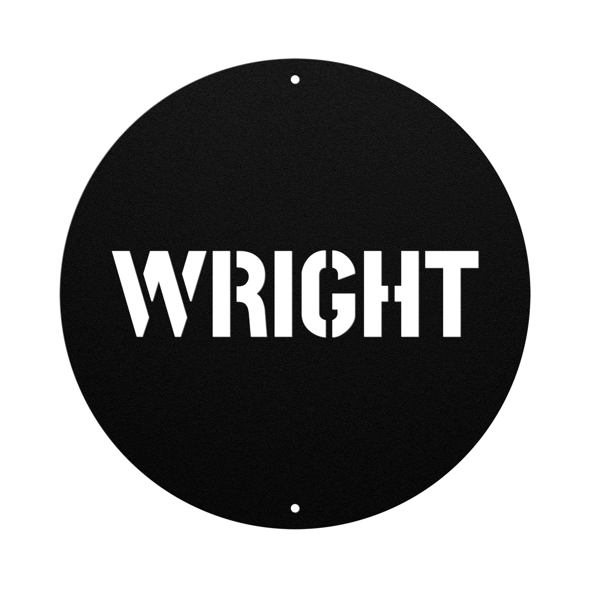 Wright Family Name Sign