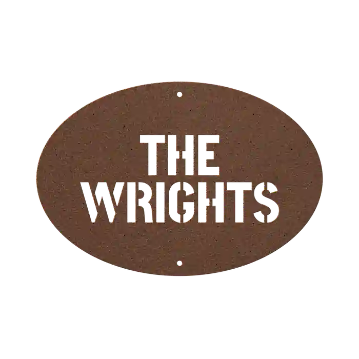 Wright Family Name Sign