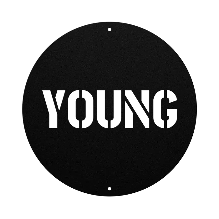 Young Family Name Sign